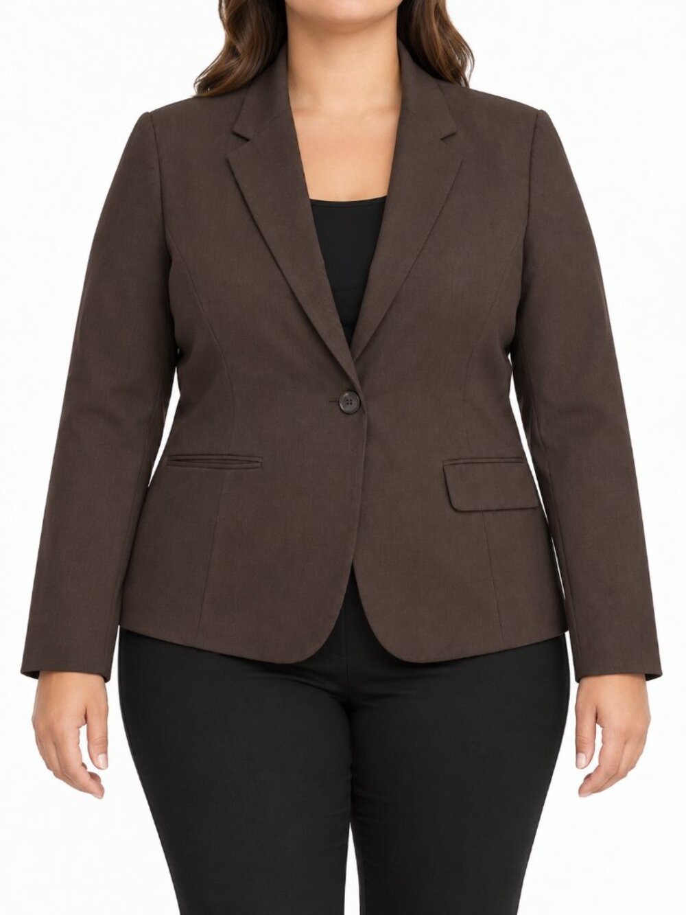 Cintas Women’s Brown Wool Blend Blazer – Size 12 (XL)